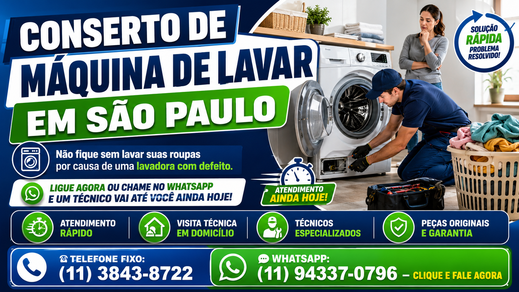 Conserto de Máquina de Lavar em São Paulo