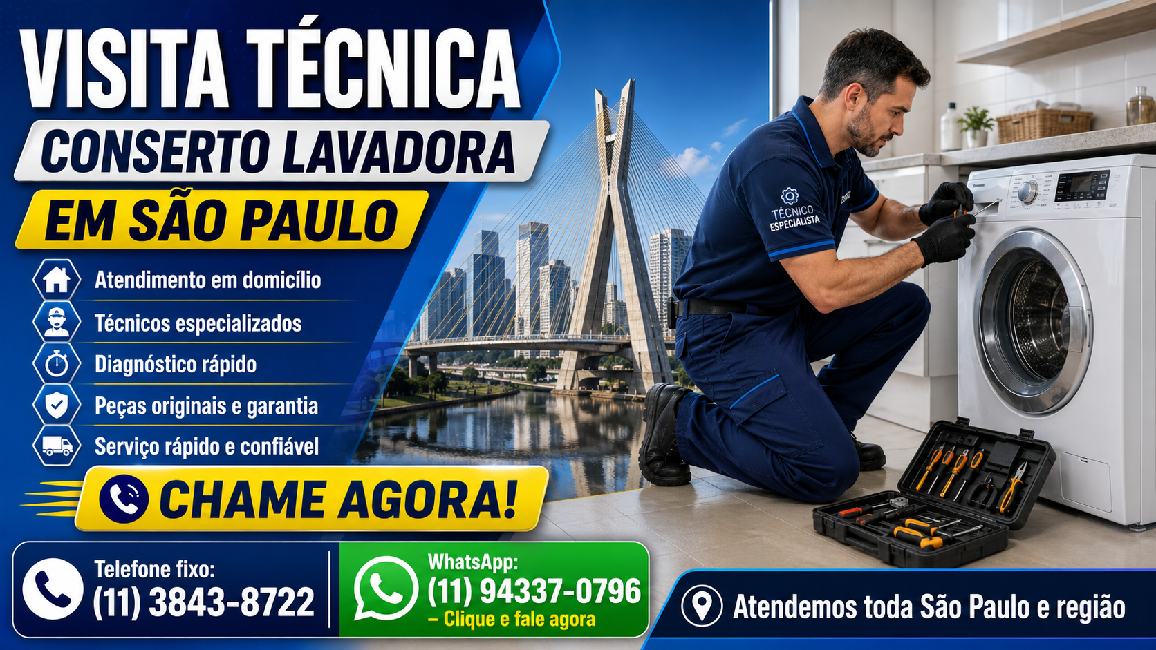 Visita Técnica Conserto Lavadora em São Paulo